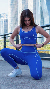 Set White Lines Azul