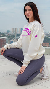 Sudadera Cuello Redondo Crema